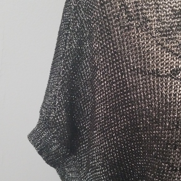 Vince Metallic Green Short Sleeve Knit Top - Picture 3 of 6